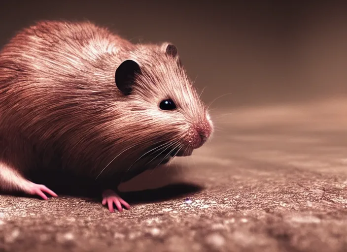 Image similar to movie still, star wars, hamster, cinematic, sharp focus, cinematic lighting, 8 k