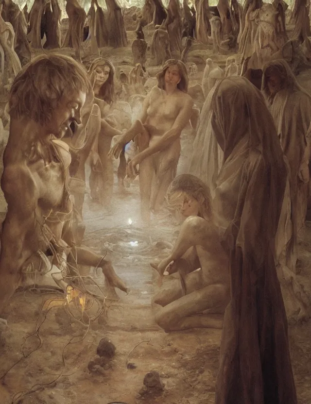 Prompt: the seventh circle of hell from dante's divine comedy - key lighting, soft lights, foggy, by steve hanks, by lisa yuskavage, by serov valentin, by tarkovsky, 8 k render, detailed, oil on canvas