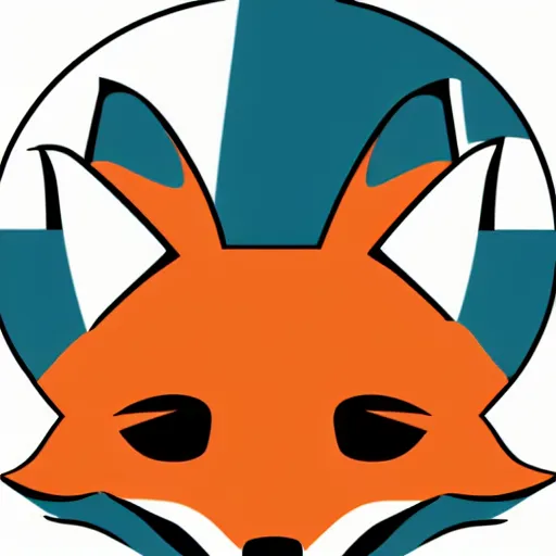 Image similar to a vector logo of the head of a fox looking at a candle