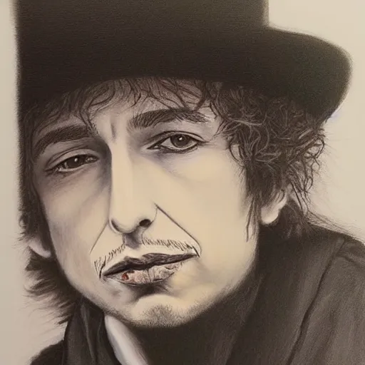 Image similar to simple yet detailed portrait bob dylan by lisa yuskavage