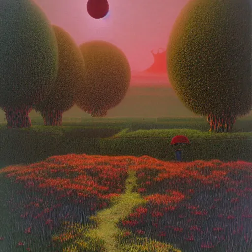 Image similar to stardew valley by zdzisław beksinski