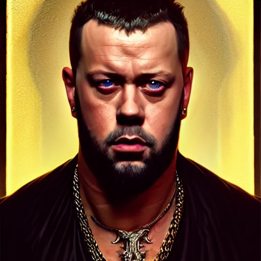 Prompt: portrait painting of a kollegah the rapper michael sheen, ultra realistic, concept art, intricate details, eerie, highly detailed, photorealistic, octane render, 8 k, unreal engine. art by artgerm and greg rutkowski and charlie bowater and magali villeneuve and alphonse mucha