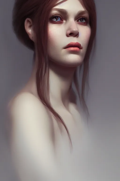 Image similar to A portrait of a woman, illustration, soft lighting, soft details, dark mood, painting oil on canvas by Eric-Anthony Johnson octane render trending on artstation d&d characters, 4k, 8k, HD