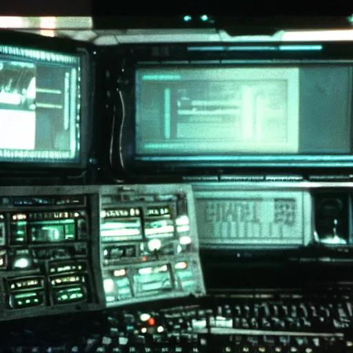 Image similar to computer display from the movie alien 1 9 7 9, close - up of computer screen only