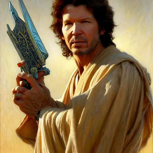 Image similar to neil breen as a jedi highly detailed painting by gaston bussiere, craig mullins, j. c. leyendecker, alphonse mucha 8 k