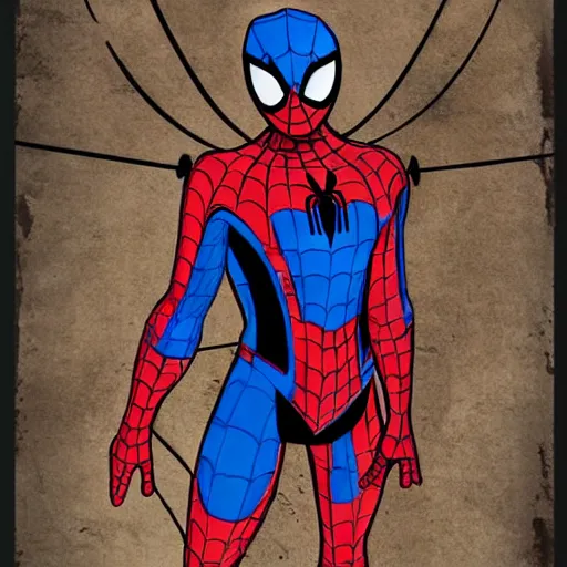 Prompt: medieval spider - man