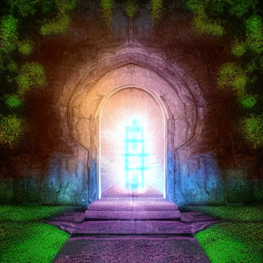 Prompt: portal made of light