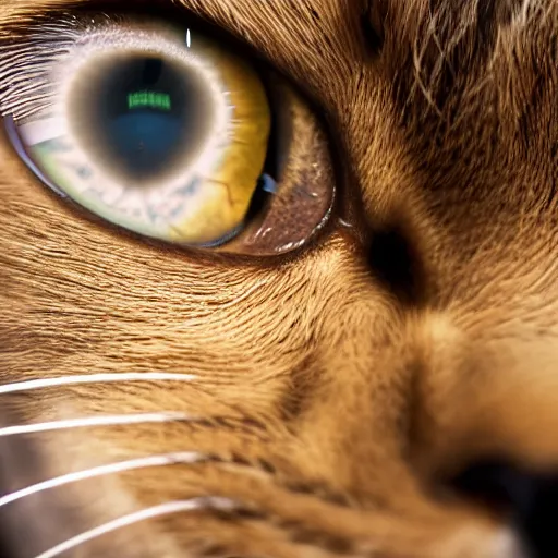 Prompt: universe in cat's eye 8 k, 1 5 0 mp,