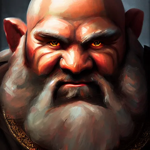 Image similar to portrait painting of a dwarven berserker, sharp focus, award - winning, trending on artstation, masterpiece, highly detailed, intricate. art by christian angel