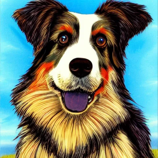 Image similar to australian shepard by neil gaiman