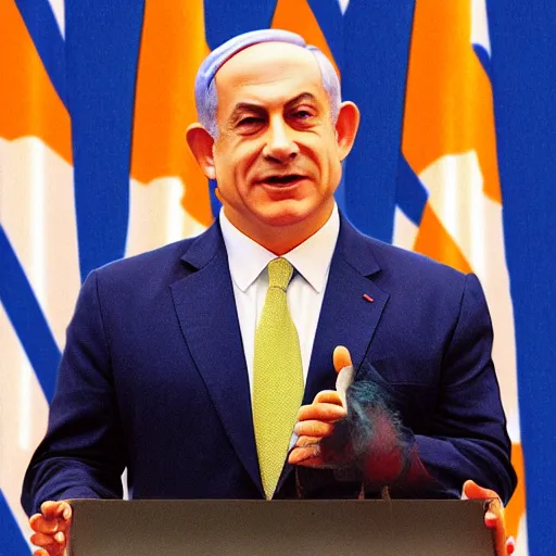 Prompt: Benjamin netanyahu as steve zissou, wes anderson, photorealistic, 8k, HD, oil painting