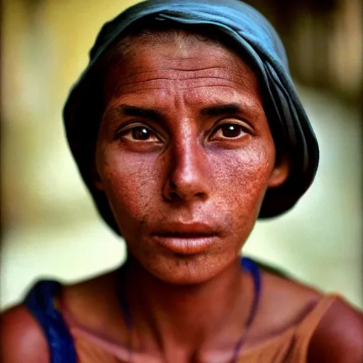 Portrait of a young woman by steve mccurry, intricate and revealing on  Craiyon