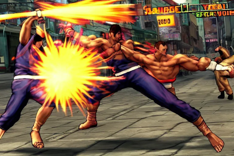 Image similar to ryan gosling in street fighter iv, in - game screenshot