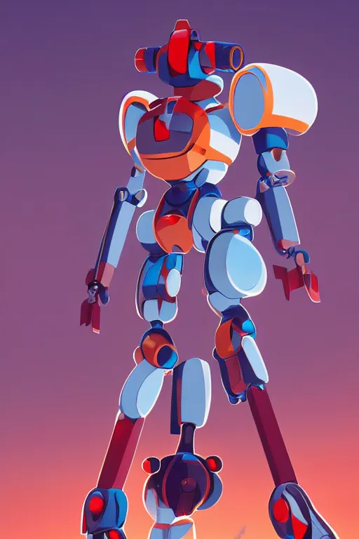 Image similar to metabots medabots medarotto medarot robot minimalist comics, behance hd by jesper ejsing, by rhads, makoto shinkai and lois van baarle, ilya kuvshinov, rossdraws global illumination ray tracing hdr radiating a glowing aura