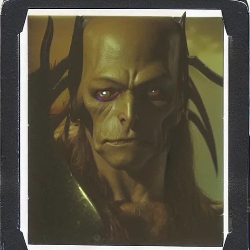 Image similar to polaroid of case study of anatomical night elf from warcraft by Tarkovsky