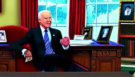 Image similar to joe biden makes sasquatch a federal agent in the oval office, photorealistic, ultra hd, 4 k, award winning, patriotic