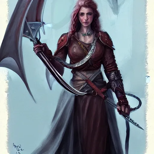 Image similar to a woman holding a sword with a dragon on it, concept art by Nína Tryggvadóttir, tumblr contest winner, fantasy art, official art, concept art, high detail