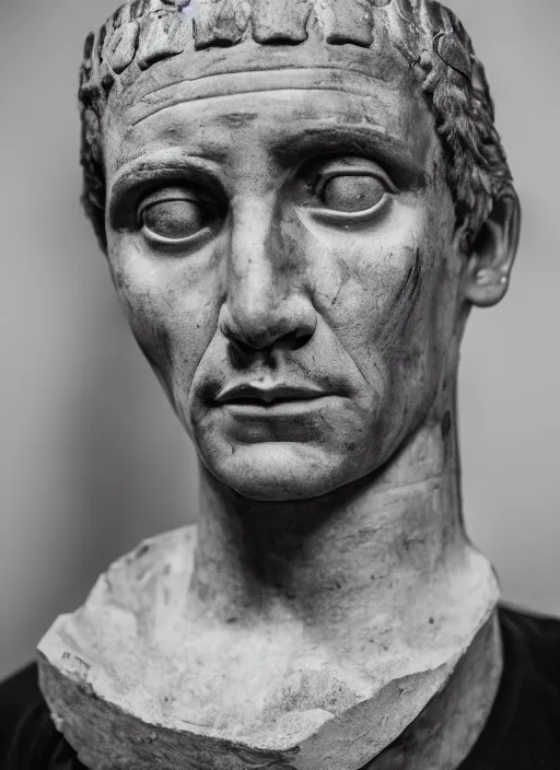 Image similar to a full portrait photo of julius caesar, f / 2 2, 3 5 mm, 2 7 0 0 k, lighting, perfect faces, award winning photography.