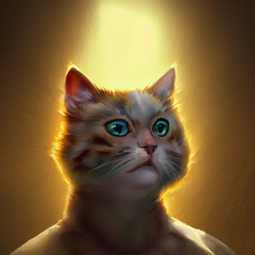 Image similar to the cat jesus, digital art, tranding on artstation, high resolution