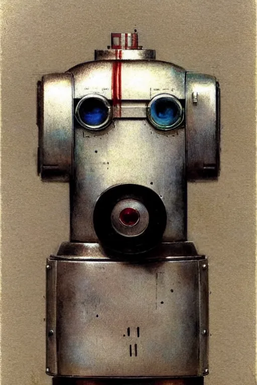 Prompt: ( ( ( ( ( 1 9 5 0 s retro future robot android aluminum box dog. muted colors. ) ) ) ) ) by jean - baptiste monge!!!!!!!!!!!!!!!!!!!!!!!!!!!!!!