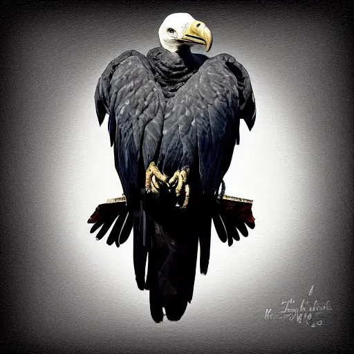 Image similar to vulture, digital art