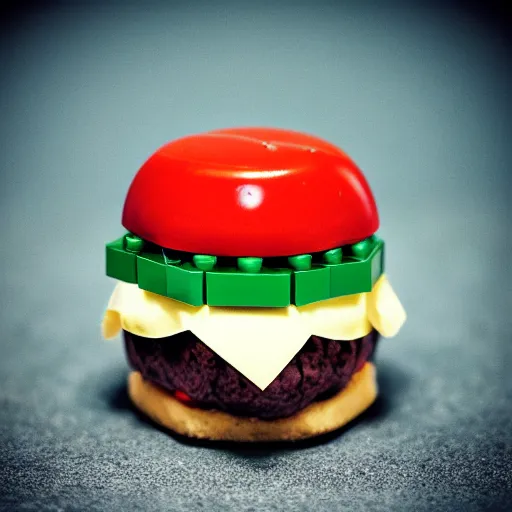 Image similar to a LEGO hamburger 35mm photograph