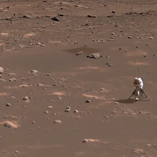 Prompt: Astronauts landing on Mars, NASA SpaceX press release photo, breaking news