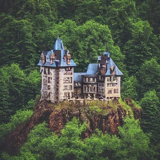 Prompt: “a photo of a castle in the forest, 8k UHD, photorealistic”