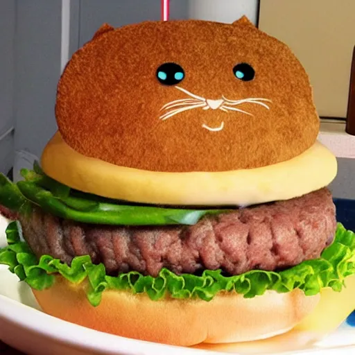 Prompt: cat burger