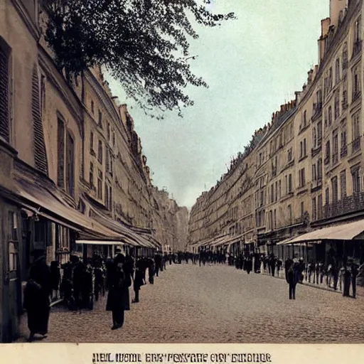 Image similar to paris in 1 9 0 0, colorized picture