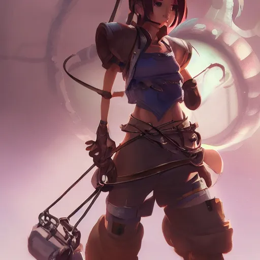 Prompt: a DND anime female mechanic, made by Stanley Artgerm Lau, WLOP, Rossdraws, ArtStation, CGSociety, concept art, cgsociety, octane render, trending on artstation, artstationHD, artstationHQ, unreal engine, 4k, 8k,