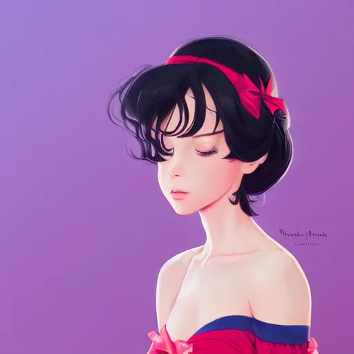 Image similar to portrait of a beautiful girl with dark hair dressed as a ballerina, rich vivid colors, ambient lighting, dynamic lighting, 4 k, hq, official media, anime key visual, makoto shinkai, ilya kuvshinov, lois van baarle, rossdraws, detailed, trending on artstation