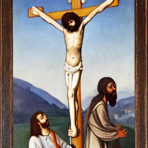 Image similar to the crucified lovers,