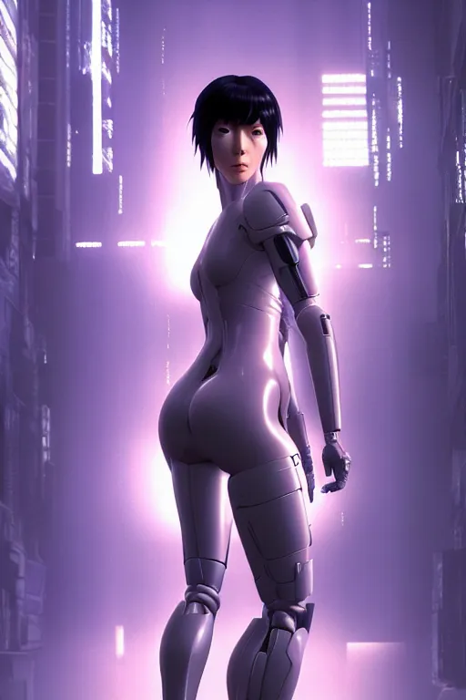 Image similar to weta pixar movie still photo of ghost in the shell anime : : motoko kusanagi by ilya kuvshinov : : artgerm, maxim cover, octane render, 3 d, unreal engine 3 d, volumetric lighting, anti aliasing, raytracing : :