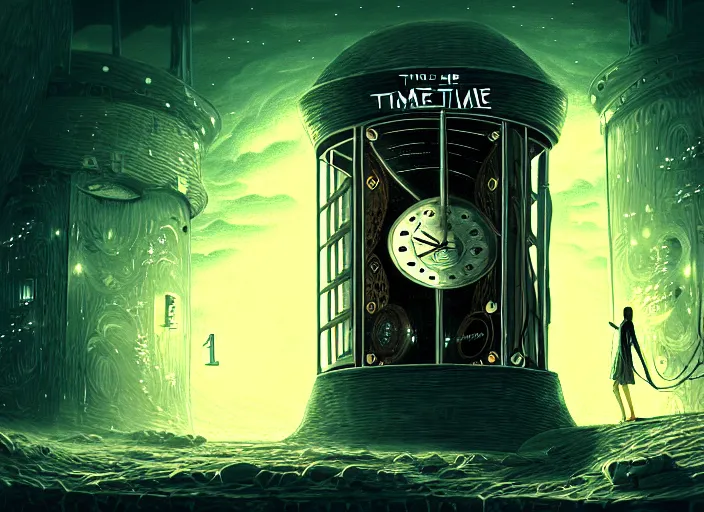 Prompt: time travel machine, future, time travel, illustration, high quality, details, intricate, atmosphere, highly detailed, cinematic, digital painting, deviantart, cinematic, concept art