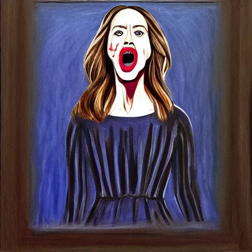 Prompt: Emily Blunt, The Scream painting