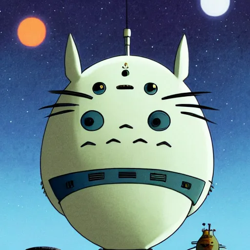 Prompt: Scifi Totoro, Studio Ghibli, official art, 8k, anime