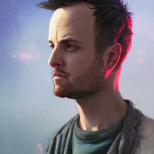 Prompt: highly detailed portrait of jesse pinkman, unreal engine, fantasy art by greg rutkowski, loish, rhads, ferdinand knab, makoto shinkai and lois van baarle, ilya kuvshinov, rossdraws, tom bagshaw, global illumination, radiant light, detailed and intricate environment