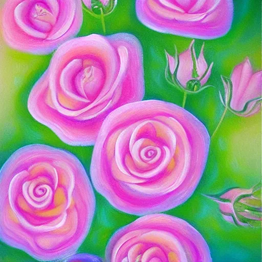 Image similar to squishy delicacy, sacred flower, pink roses, detailed oil painting by Georgia O’Keefe