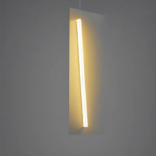 Prompt: a led - strip lamp hanging from the sealing, modern aesthetic, sci - fi look, by frank gehry, concept art