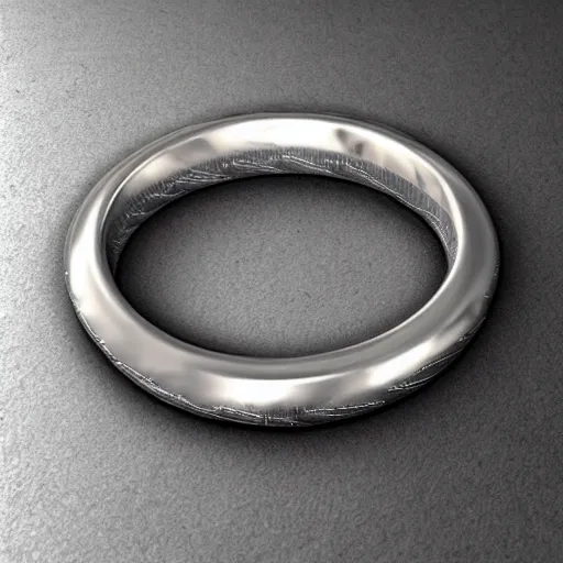 Image similar to the ring from lord if the rings with an imprinted ruler, cm scale imprinted on the inside of the ring, one ring to rule them all, highly detailed, 8 k, trending on artstation, mystic, rpg artwork