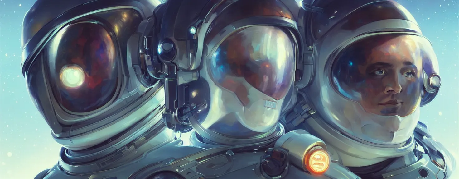 Image similar to Spaceman man futuristic portrait, highly detailed, digital painting, artstation, concept art, smooth, sharp focus, illustration, art by artgerm and greg rutkowski and alphonse mucha