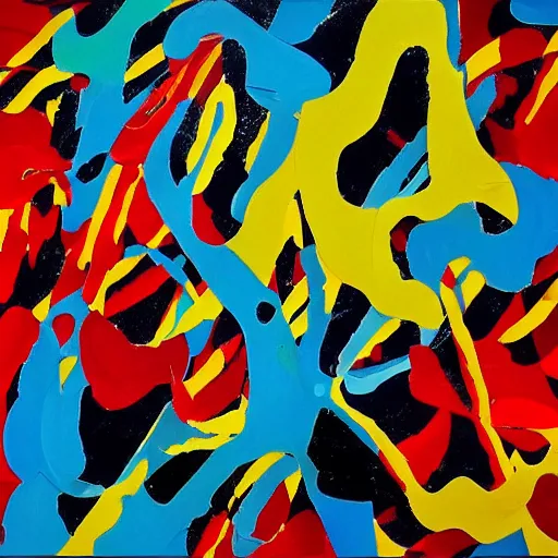 Image similar to abstract paint splatter art by lyubov popova, jackson pollock, inspirational, award winning, wild, free, wonder, fun