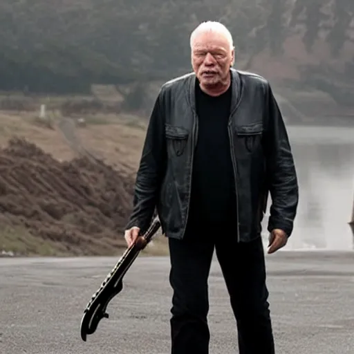 Image similar to Photo of David Gilmour as a character in Don\'t Hugh Me I\'m Scared