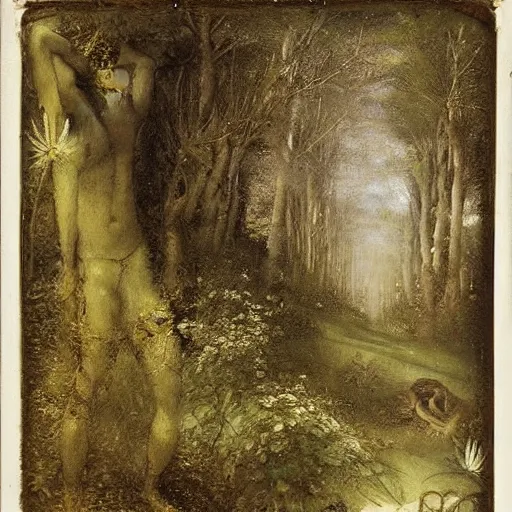 Image similar to a beautiful ivory and gold filigree forest, daguerreotype by pontormo, by gustave moreau, by Bosch, art noveau, highly detailed, strong lights, liminal, eerie, Bright pastel colors