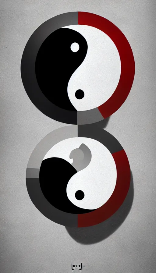 Image similar to Abstract representation of ying Yang concept, by League of Legends concept artists