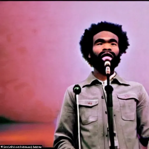 Prompt: childish gambino raps'this is ussr'from a 1 9 7 5 soviet television broadcast propaganda rap video