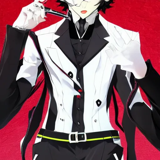 Prompt: persona 5 joker outfit in real life, pinterest, 4k high quality