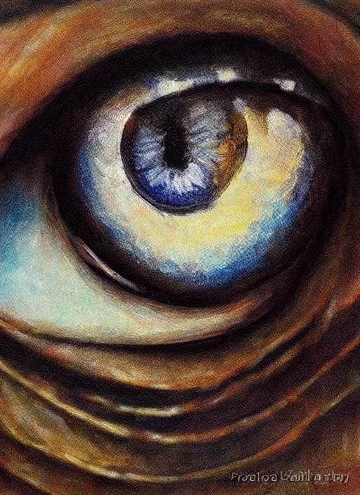 Image similar to portrait of a stunningly beautiful eye, art by * * * * * * * * * * * *