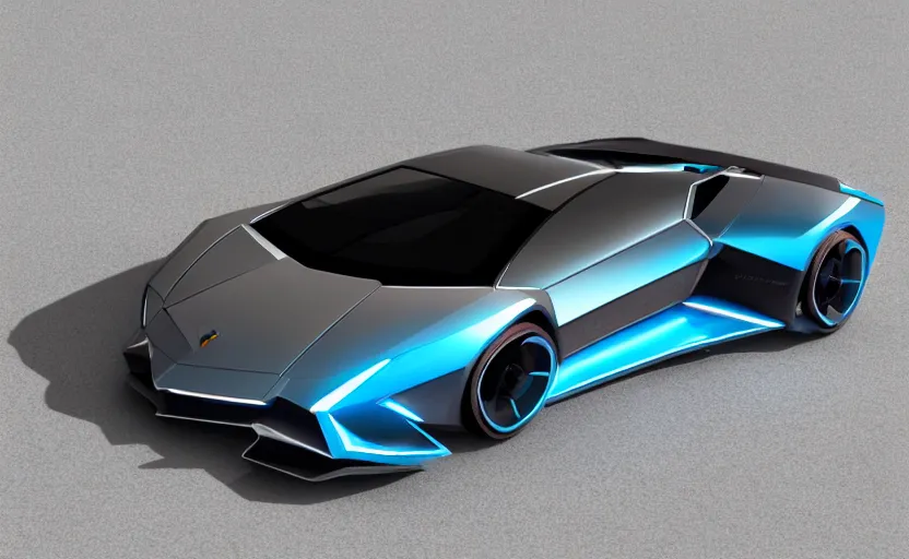 Prompt: futuristic lamborghini concept car , digital art, ultra realistic, ultra detailed, 3D, KeyShot, art by Scott Robertson